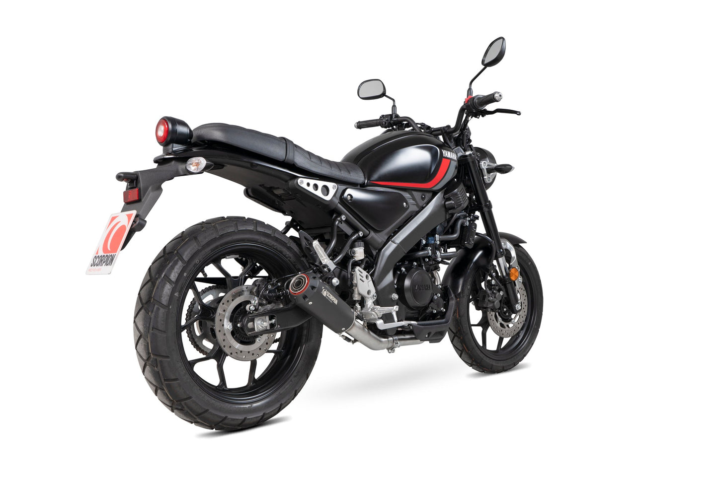 Yamaha XSR-125 Red Power Full System - Black Ceramic Coated Sleeve - Scorpion Exhaust