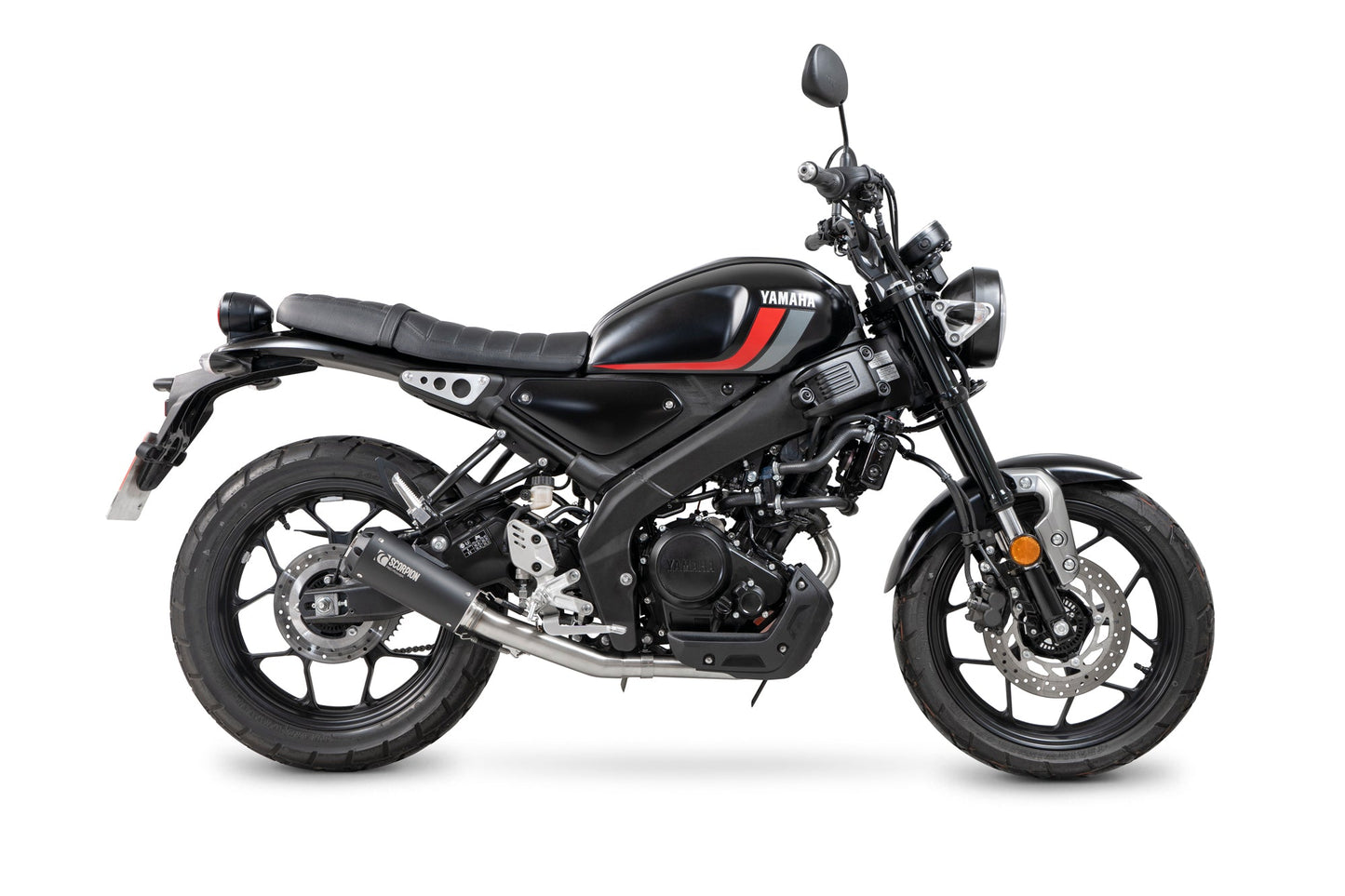 Yamaha XSR-125 Red Power Full System - Black Ceramic Coated Sleeve - Scorpion Exhaust