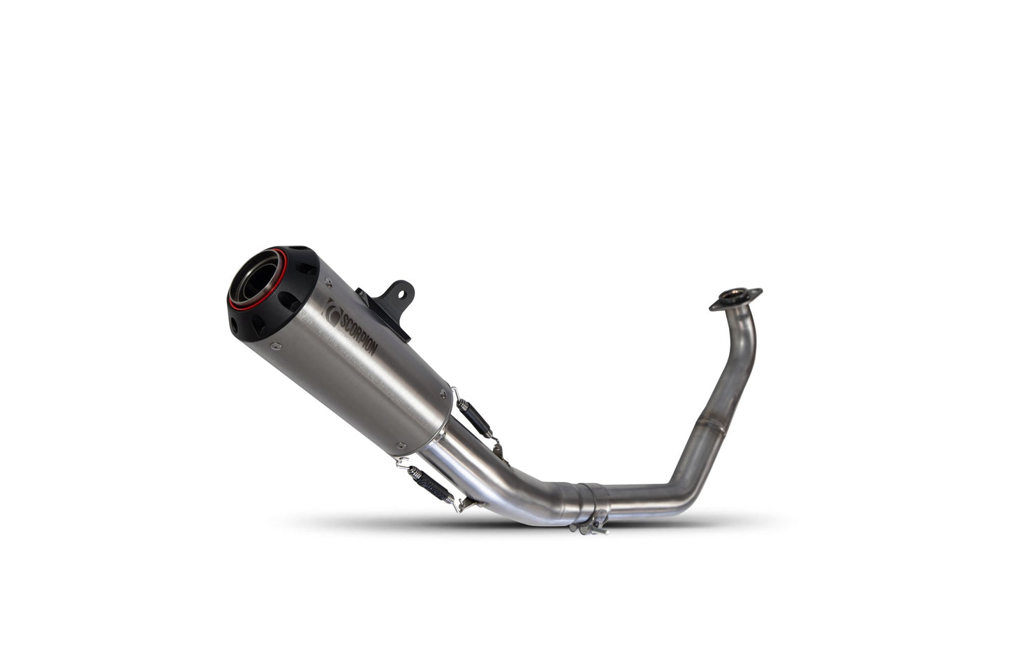 Yamaha MT-125 Euro 4 Red Power Full System - Brushed Stainless Steel Sleeve - Scorpion Exhaust