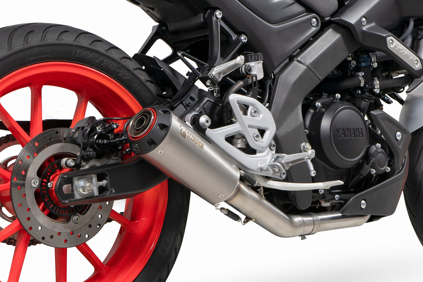 Yamaha MT-125 Euro 5 Red Power Full System - Titanium Sleeve - Scorpion Exhaust
