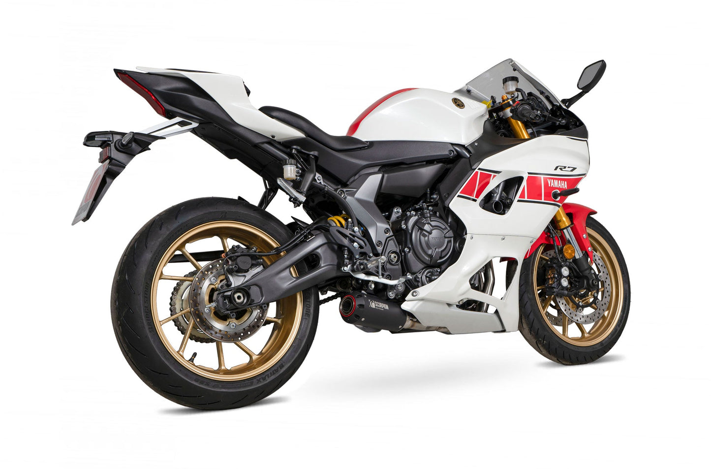 Yamaha YZF R7 Red Power Full System - Black Ceramic Coated Sleeve - Scorpion Exhaust