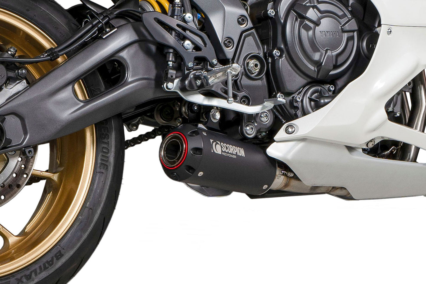 Yamaha YZF R7 Red Power Full System - Black Ceramic Coated Sleeve - Scorpion Exhaust