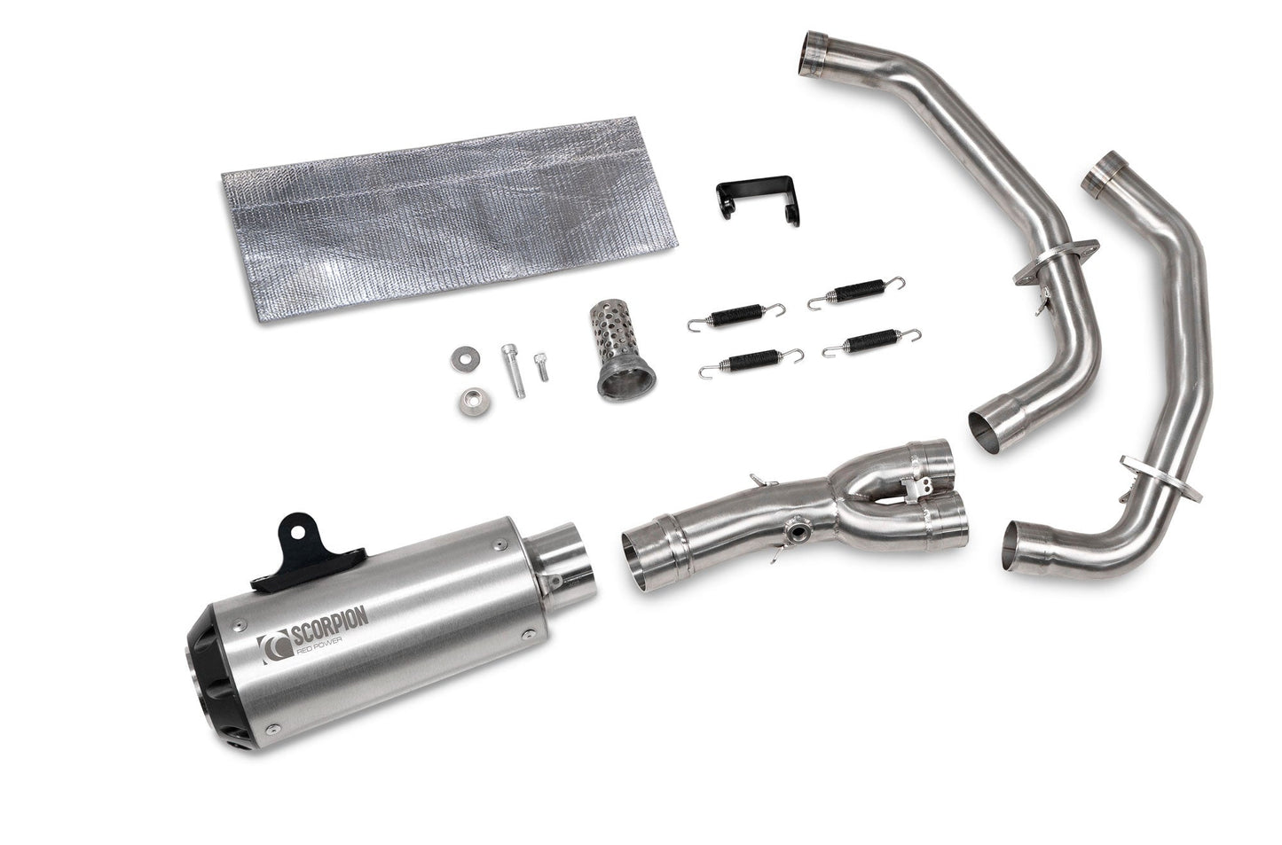 Yamaha YZF R7 Red Power Full System - Brushed Stainless Steel Sleeve - Scorpion Exhaust