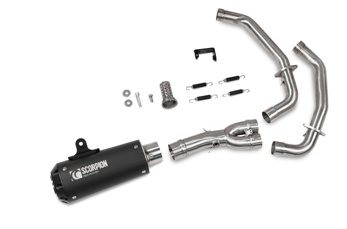 Yamaha XSR 700 Red Power Full System - Black Ceramic Coated Sleeve - Scorpion Exhaust