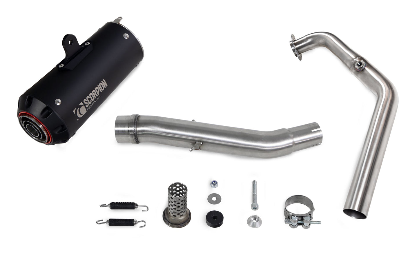 Yamaha YZF-R125 Euro 5+ / R15 V4 M Red Power Full System - Black Ceramic Coated Sleeve - Scorpion Exhaust