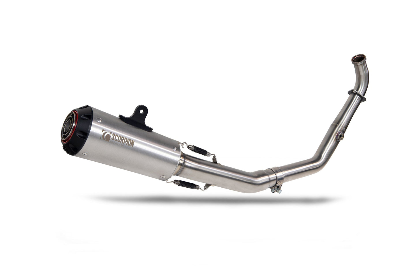 Yamaha YZF-R125 Euro 5+ / R15 V4 M Red Power Full System - Brushed Stainless Steel Sleeve - Scorpion Exhaust