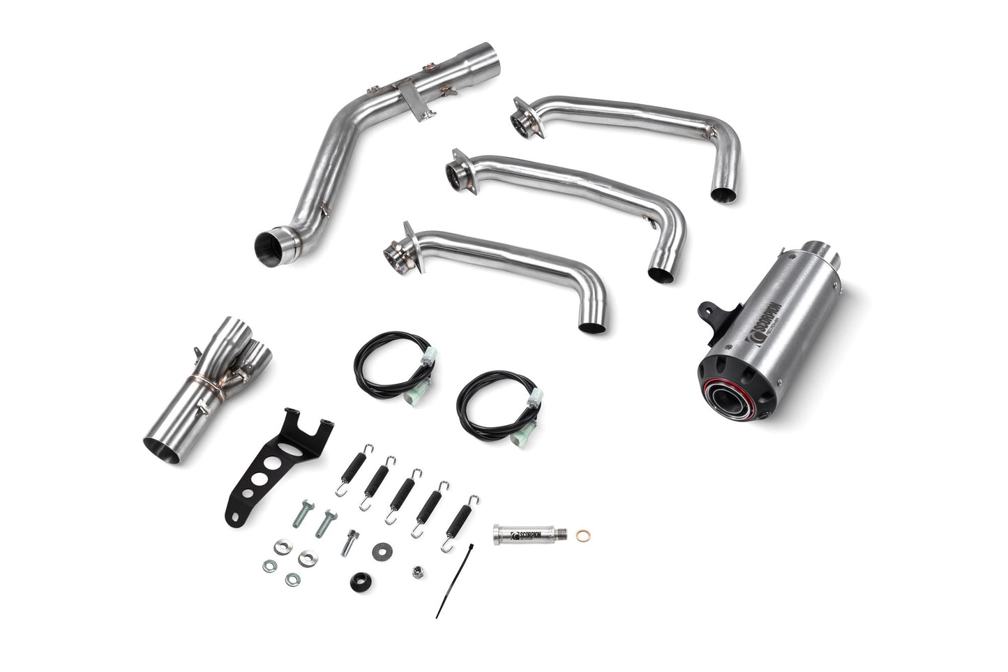 Yamaha XSR 900 GP Red Power Full System - Brushed Stainless Steel Sleeve - Scorpion Exhaust