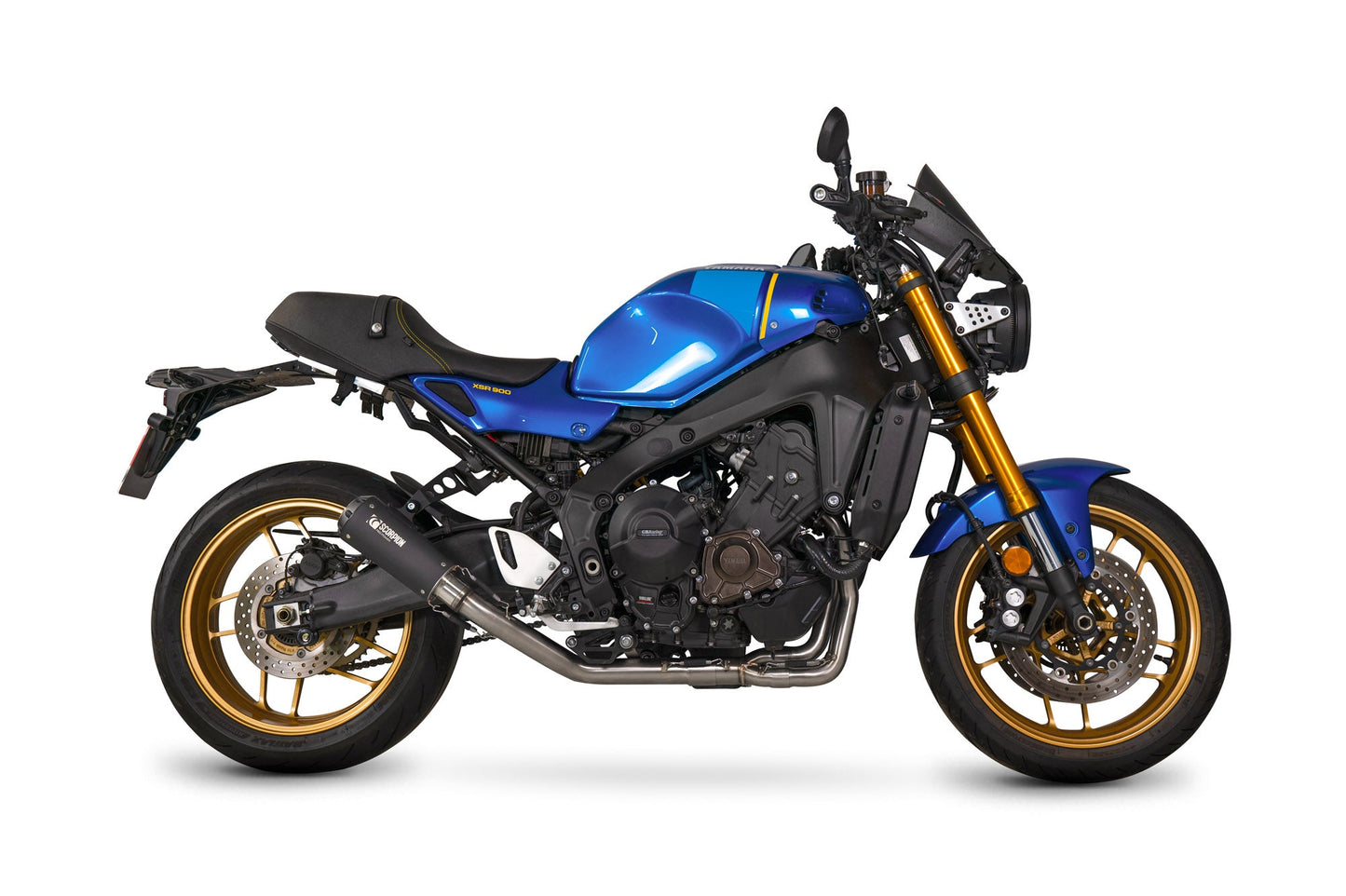 Yamaha XSR 900 Euro 5+Red Power Full System - Black Ceramic Coated Sleeve - Scorpion Exhaust