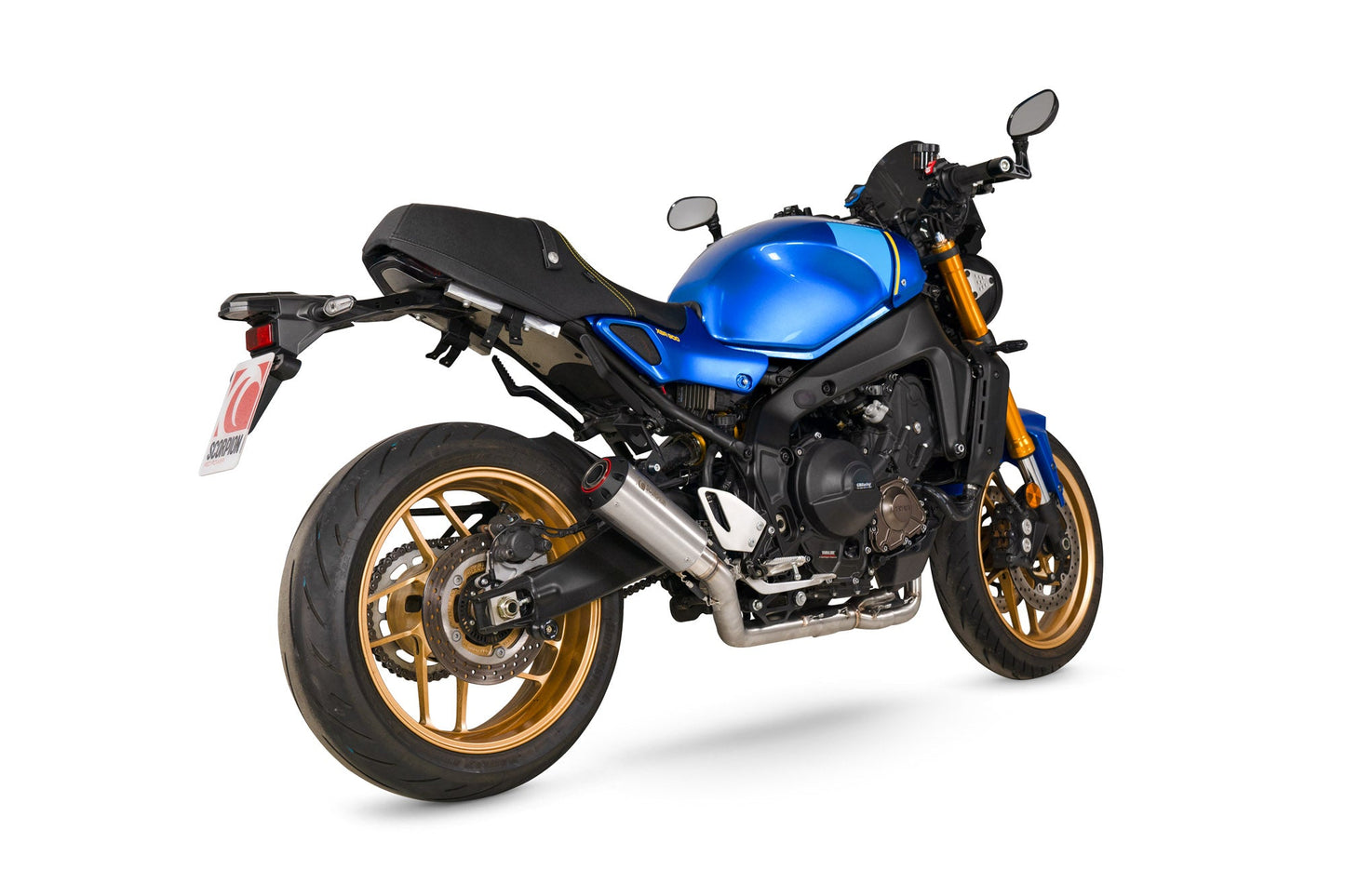Yamaha XSR 900 Euro 5+Red Power Full System - Brushed Stainless Steel Sleeve - Scorpion Exhaust