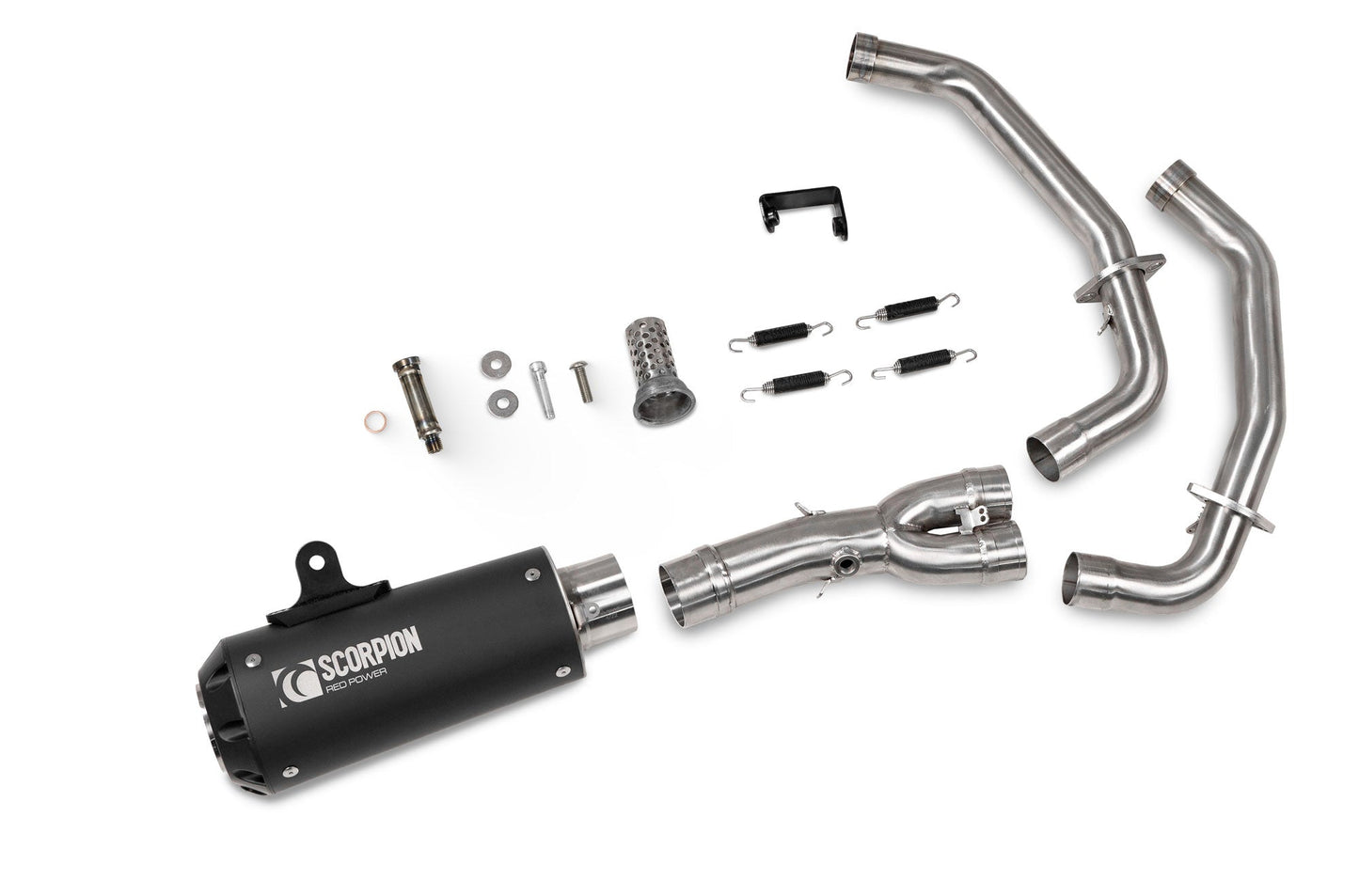 Yamaha MT-07 Euro 5+Red Power Full System - Black Ceramic Coated Sleeve - Scorpion Exhaust