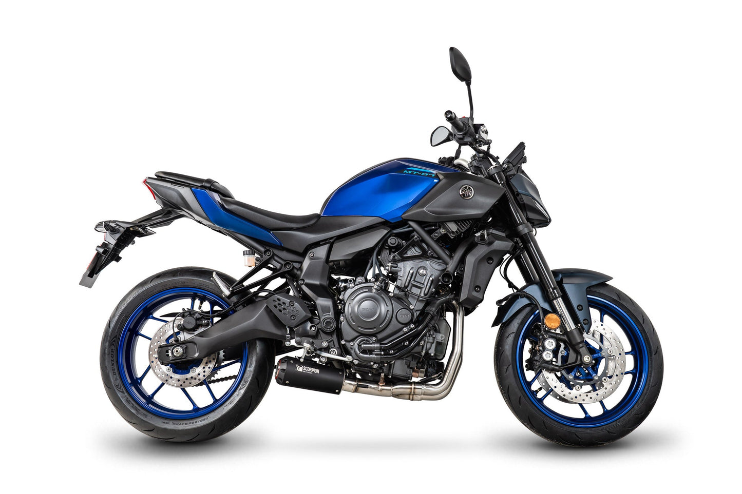 Yamaha MT-07 Euro 5+Red Power Full System - Black Ceramic Coated Sleeve - Scorpion Exhaust