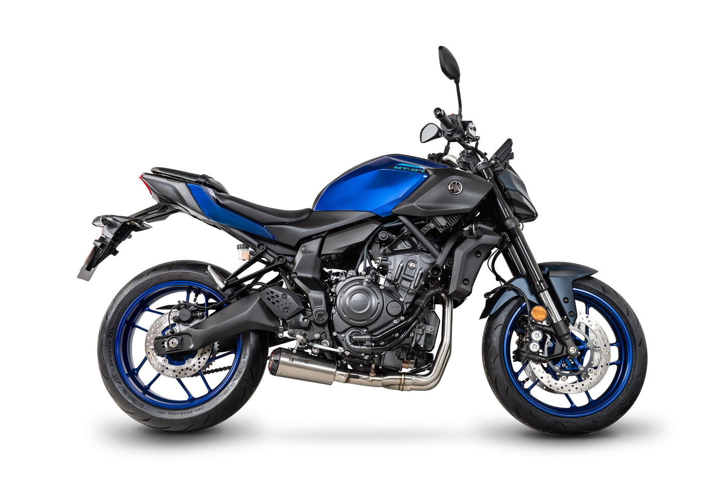 Yamaha MT-07 Euro 5+Red Power Full System - Brushed Stainless Steel Sleeve - Scorpion Exhaust