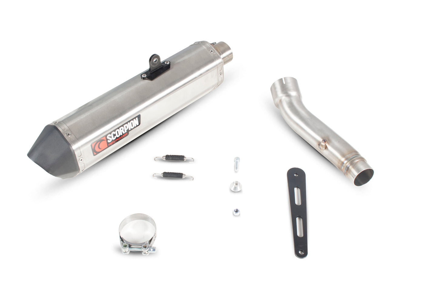 BMWR1200 GS Serket Parallel Slip-on - Brushed Stainless Steel Sleeve (Does NOT fit with Panniers.) - Scorpion Exhaust