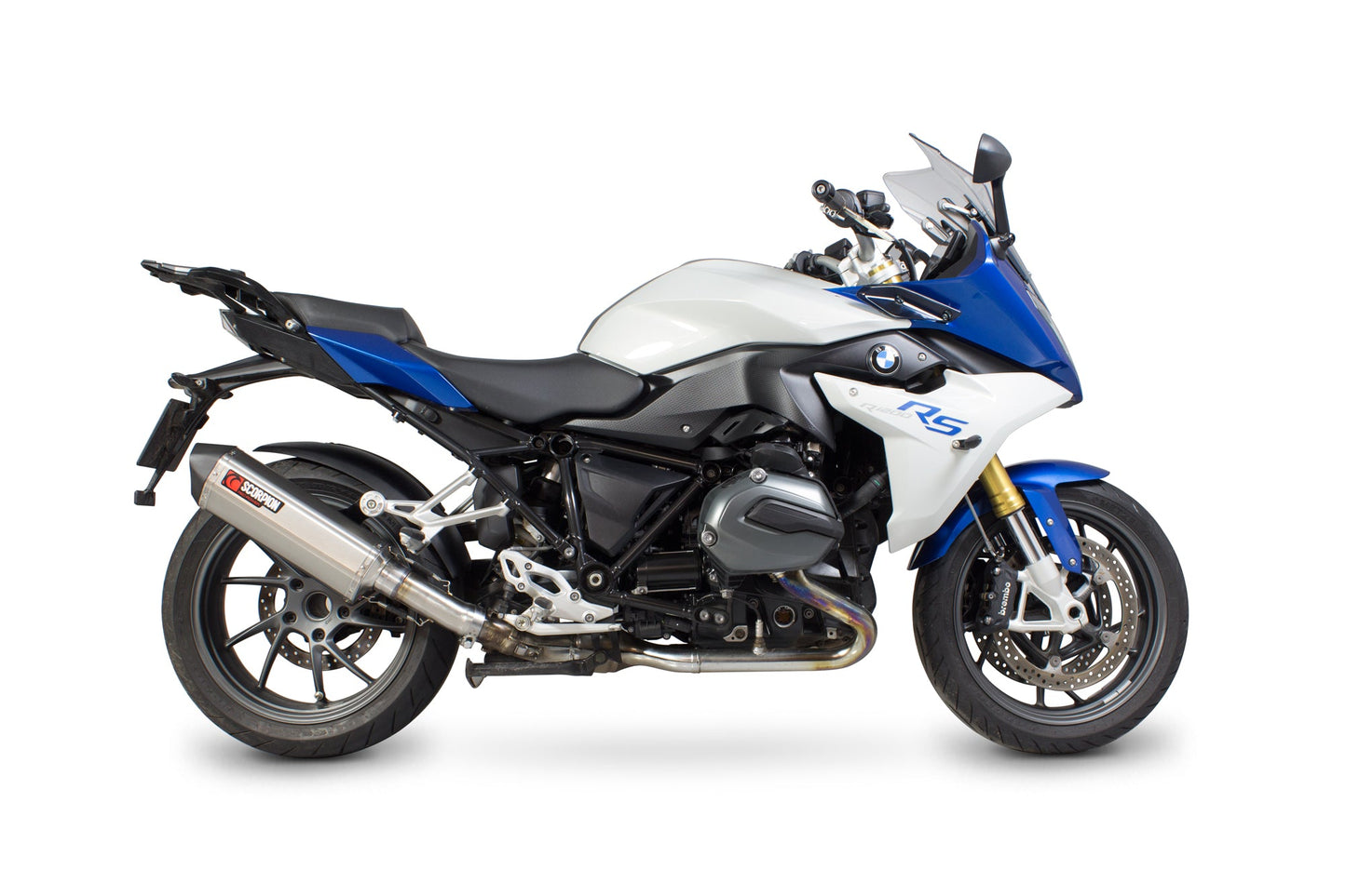 BMWR1200 R / R1200 RS Serket Parallel Slip-on - Brushed Stainless Steel Sleeve - Scorpion Exhaust