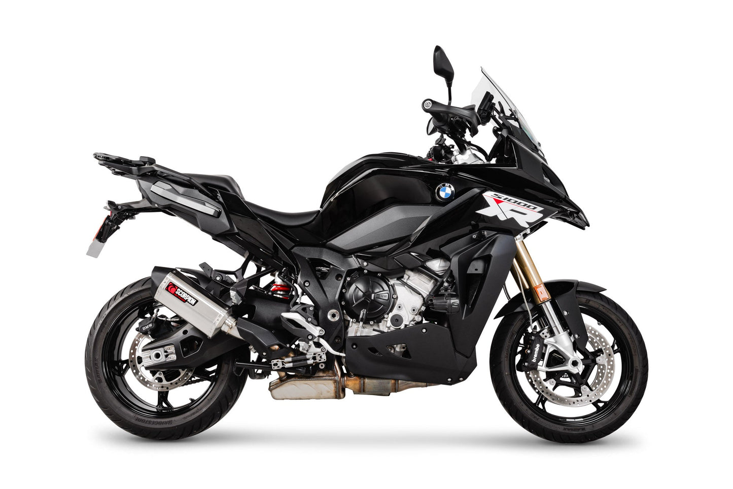 BMWS 1000 XR Serket Parallel Slip-on - Brushed Stainless Steel Sleeve - Scorpion Exhaust