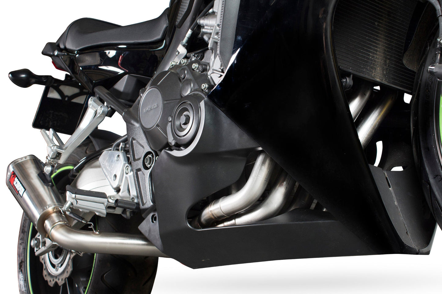 Honda CBR650 F/ CB650 F Serket Taper Full System - Brushed Stainless Steel Sleeve - Scorpion Exhaust