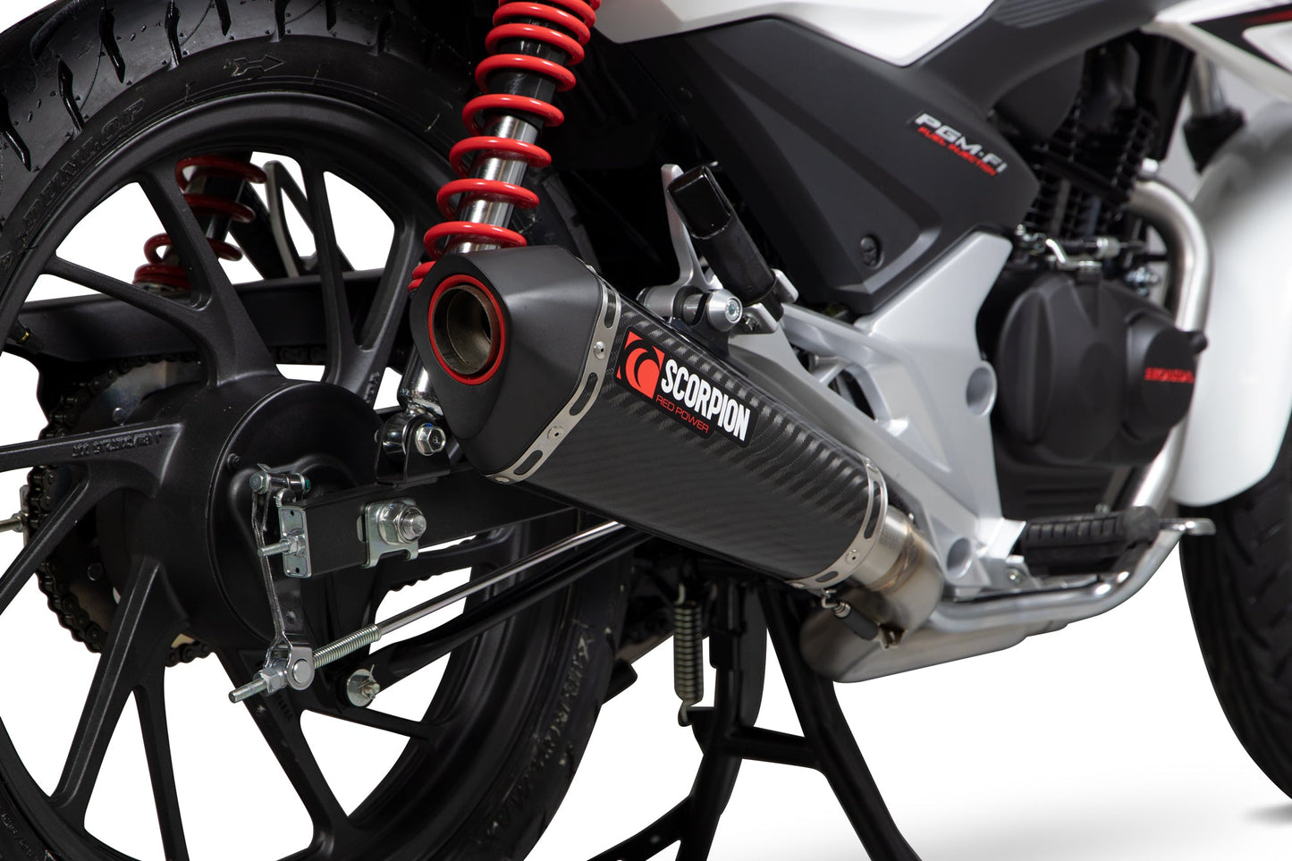 Honda CB125 F Serket Taper Full System - Carbon Fibre Sleeve - Scorpion Exhaust