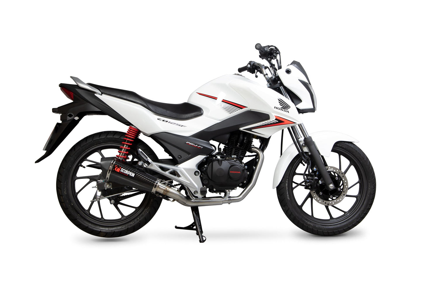 Honda CB125 F Serket Taper Full System - Carbon Fibre Sleeve - Scorpion Exhaust