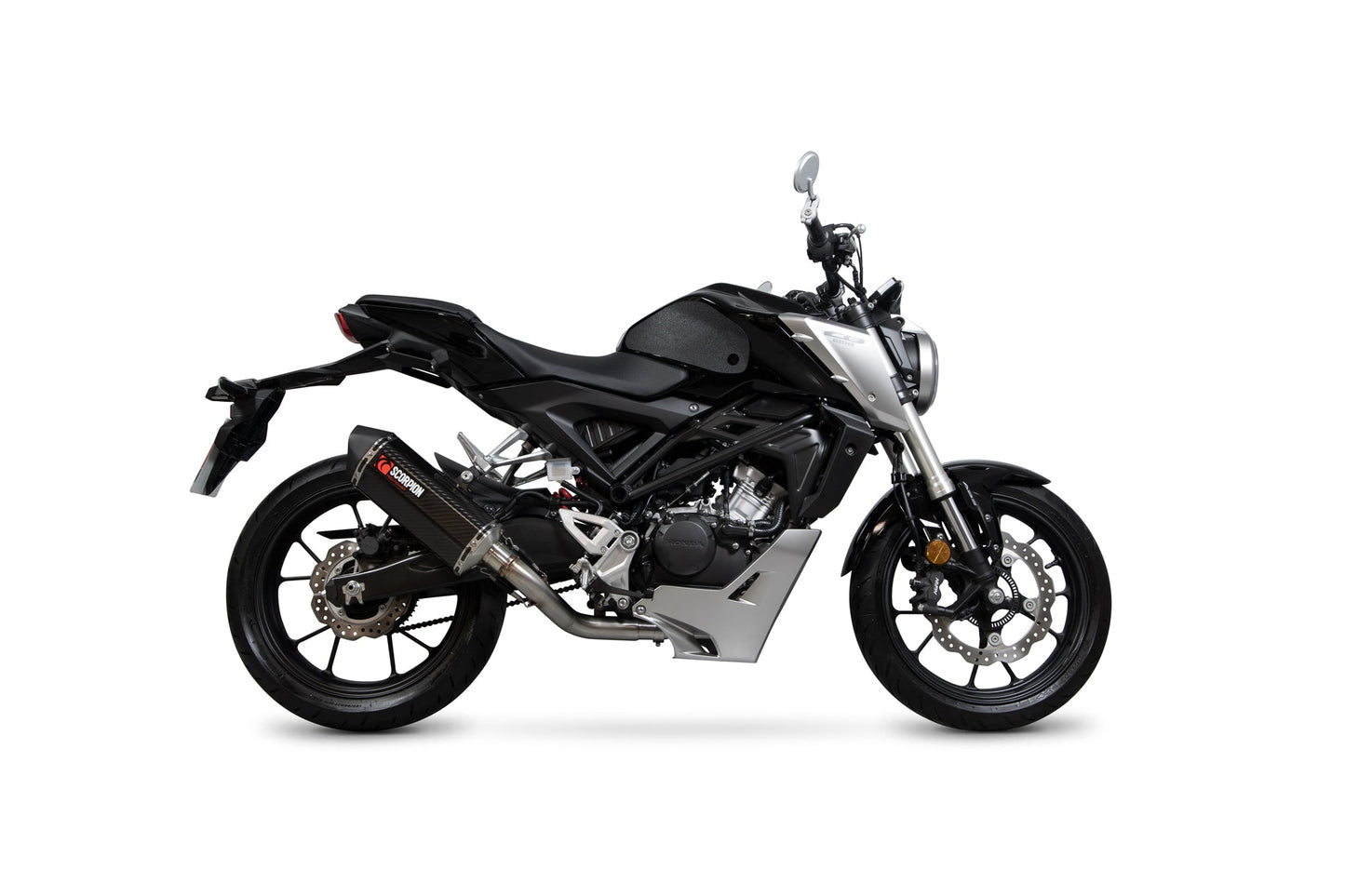 Honda CB125 R Serket Parallel Full System - Carbon Fibre Sleeve - Scorpion Exhaust