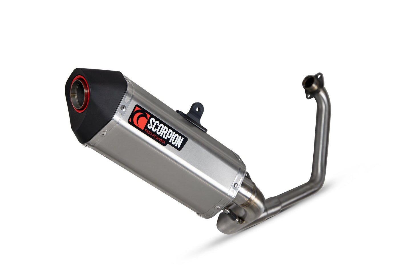 Honda CB125 R Serket Parallel Full System - Brushed Stainless Steel Sleeve - Scorpion Exhaust