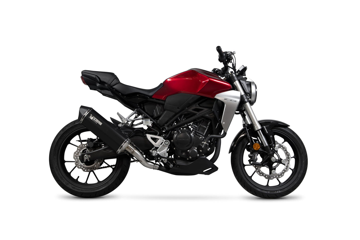 Honda CB300 R Serket Parallel Slip-on - Black Ceramic Coated Sleeve - Scorpion Exhaust