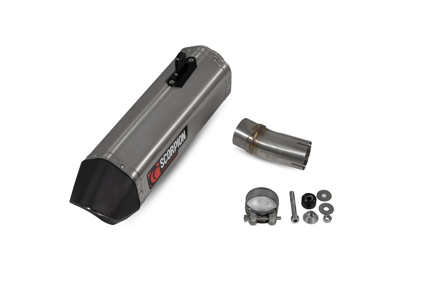 Honda CB1000 R Serket Parallel Slip-on - Brushed Stainless Steel Sleeve - Scorpion Exhaust