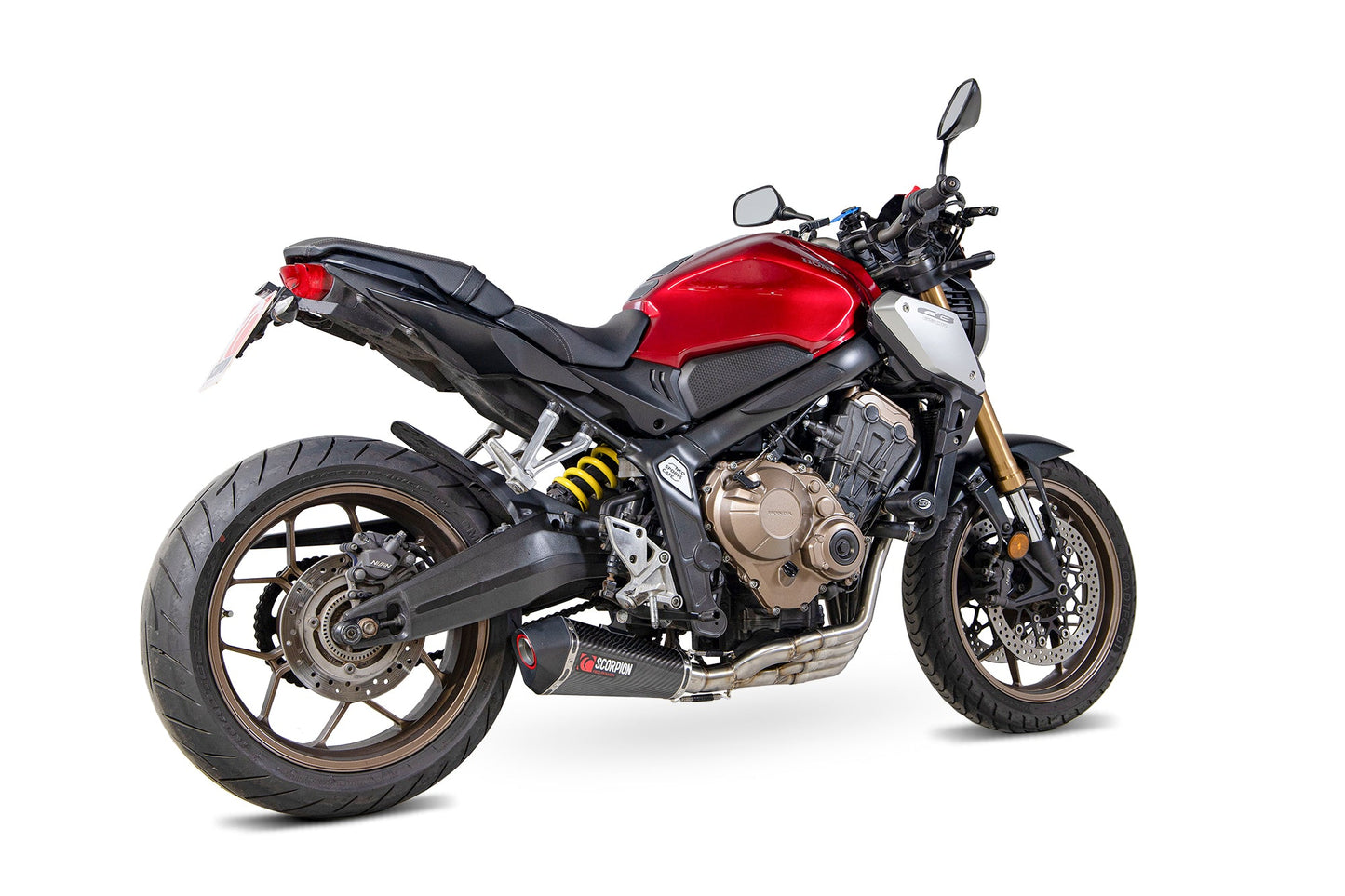 Honda CB650 R Neo Sports Cafe Serket Taper Full System - Carbon Fibre Sleeve - Scorpion Exhaust
