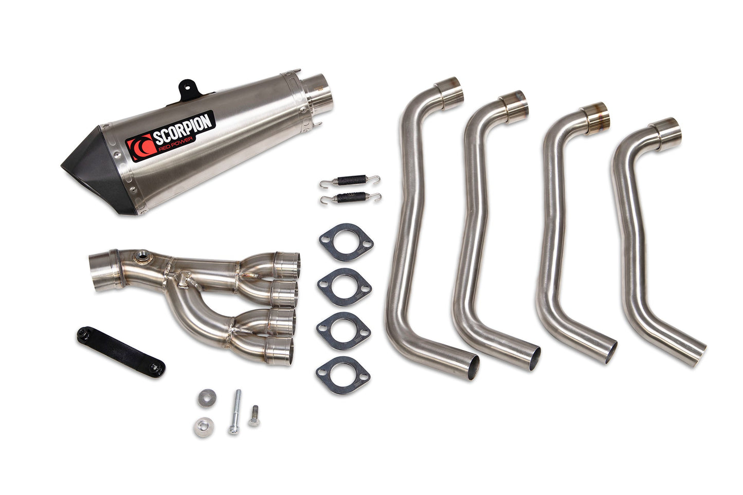 Honda CB650 R Neo Sports Cafe Serket Taper Full System - Brushed Stainless Steel Sleeve - Scorpion Exhaust