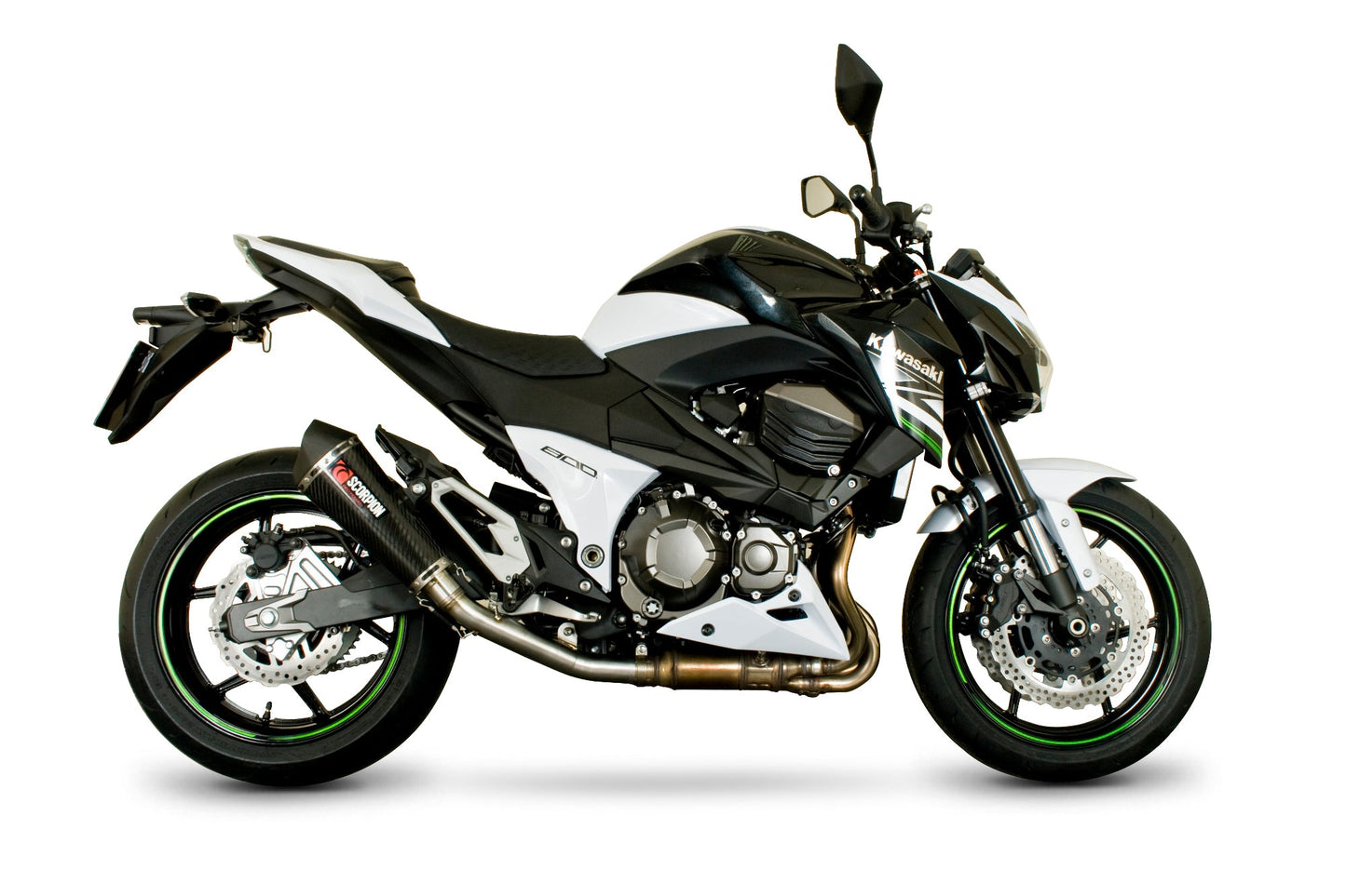 Kawasaki Z800 Serket Taper Slip-on - Carbon Fibre Sleeve - Scorpion Exhaust