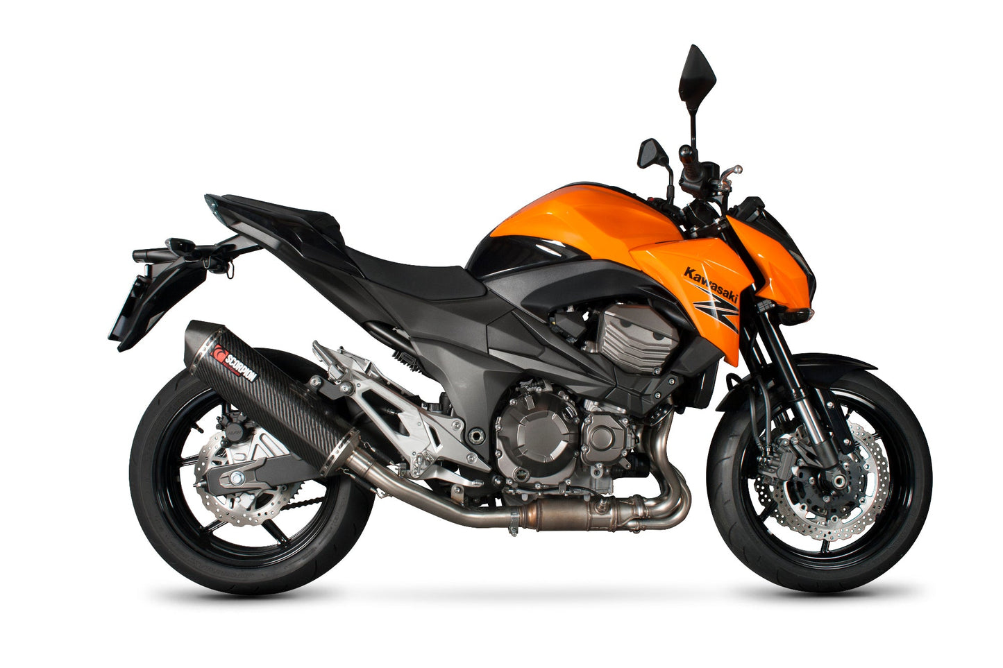 Kawasaki Z800 E Serket Parallel Slip-on - Carbon Fibre Sleeve - Scorpion Exhaust