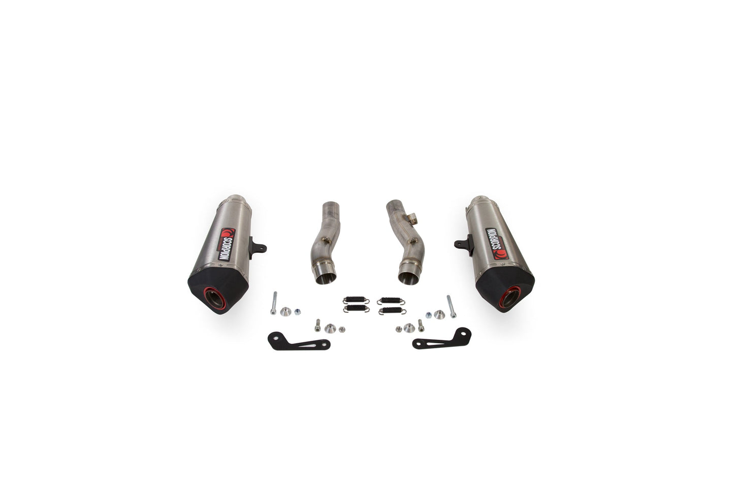 Kawasaki Z1000 SX Serket Taper Slip-on (Pair) - Brushed Stainless Steel Sleeve - Scorpion Exhaust