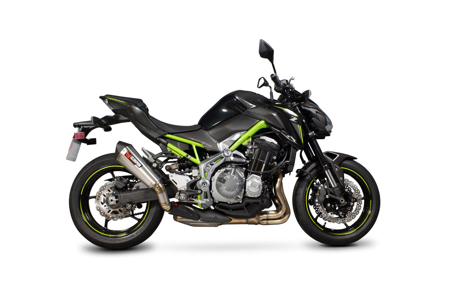 Kawasaki Z900 Serket Taper Slip-on - Brushed Stainless Steel Sleeve - Scorpion Exhaust