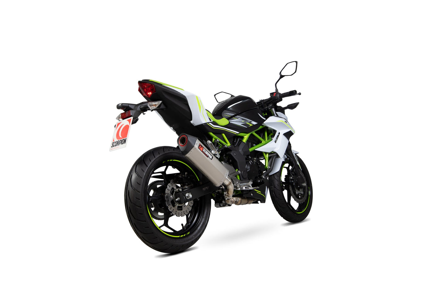 Kawasaki Z125 Serket Parallel Slip-on - Titanium Sleeve - Scorpion Exhaust