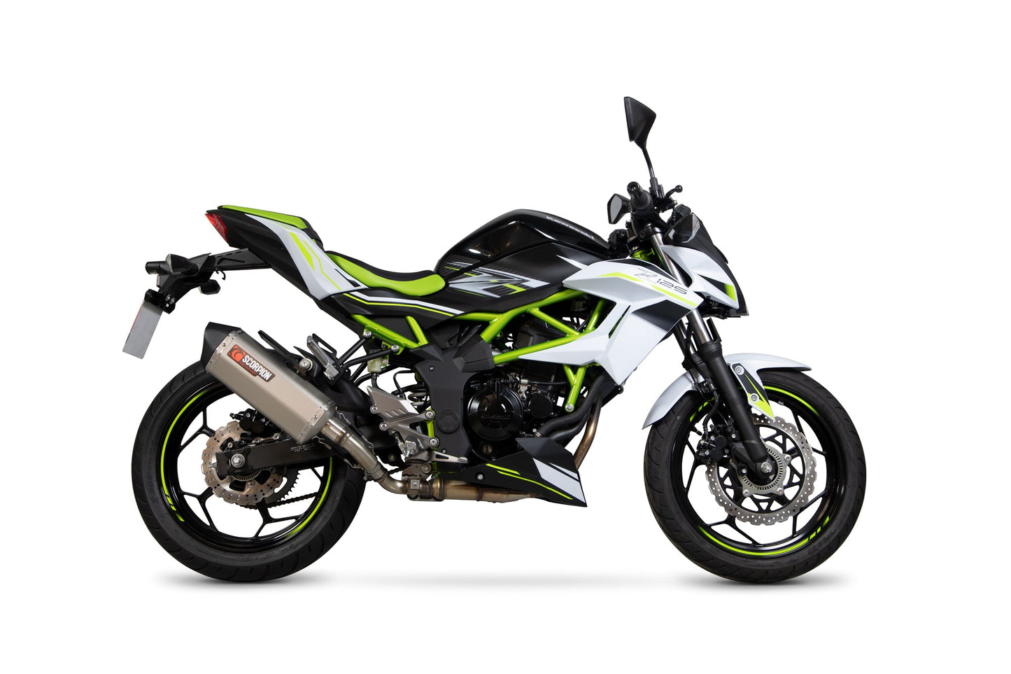 Kawasaki Z125 Serket Parallel Slip-on - Titanium Sleeve - Scorpion Exhaust