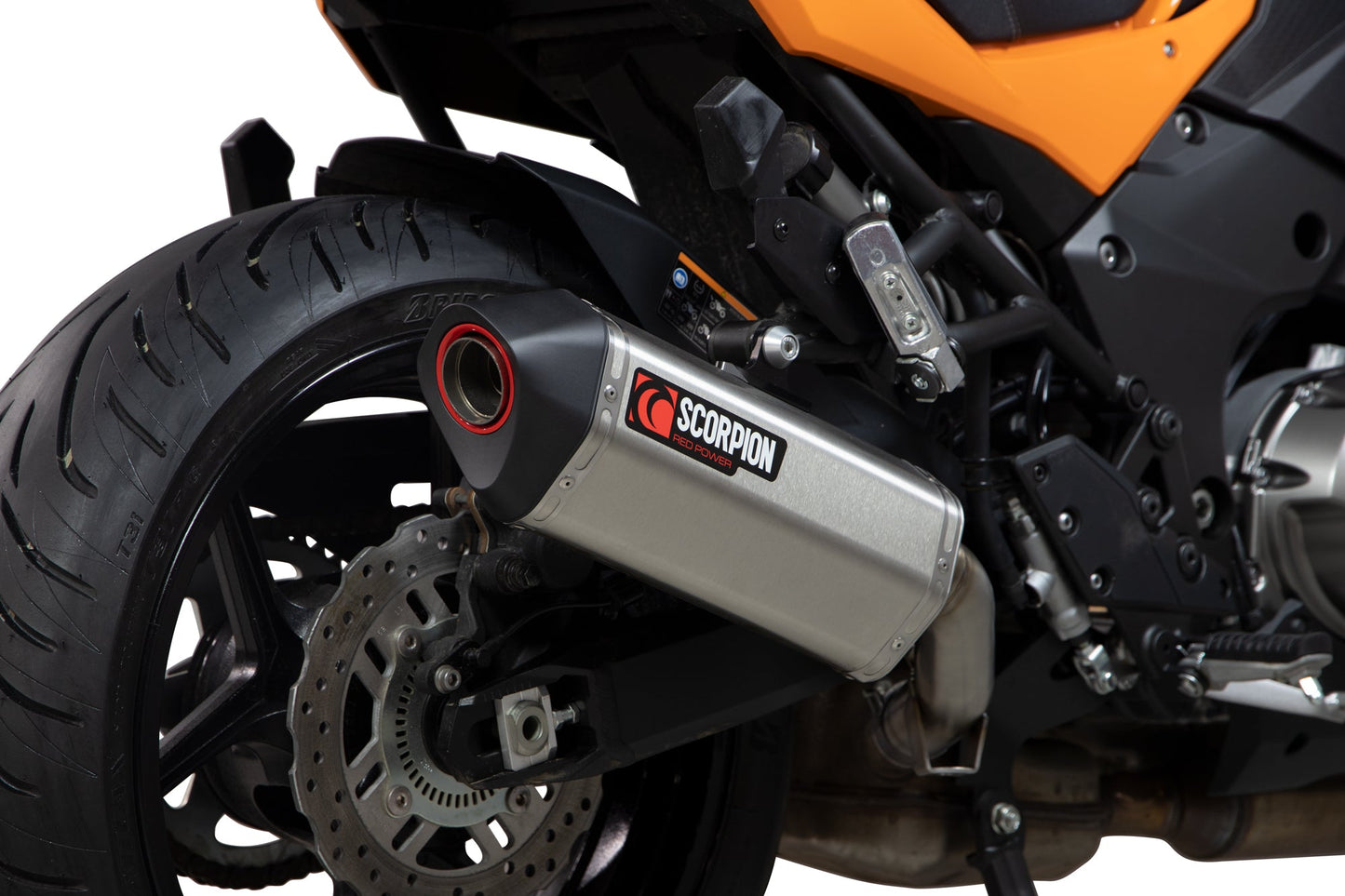 Kawasaki Versys 1000 / SE / Tourer / GT Serket Parallel Slip-on - Brushed Stainless Sleeve - Scorpion Exhaust