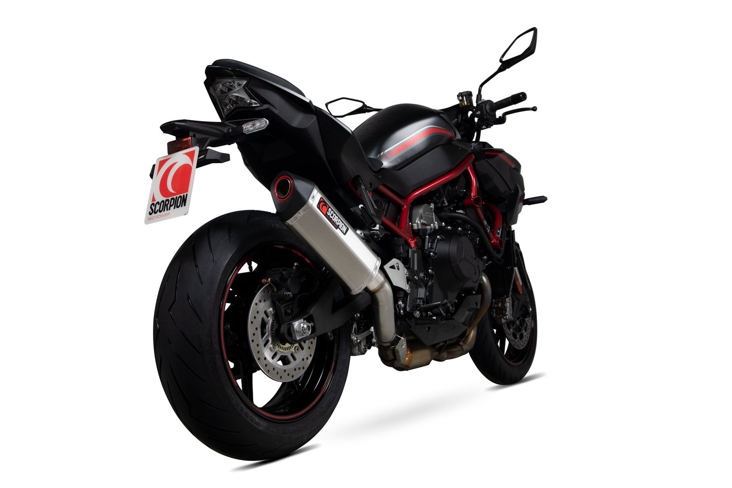 Kawasaki Z H2 Serket Parallel Slip-on - Brushed Stainless Steel Sleeve - Scorpion Exhaust