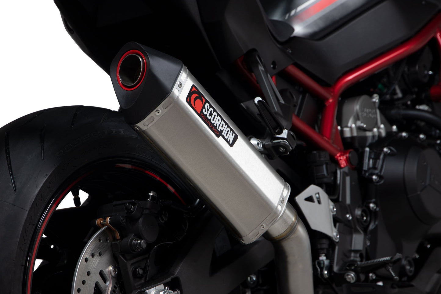Kawasaki Z H2 Serket Parallel Slip-on - Brushed Stainless Steel Sleeve - Scorpion Exhaust
