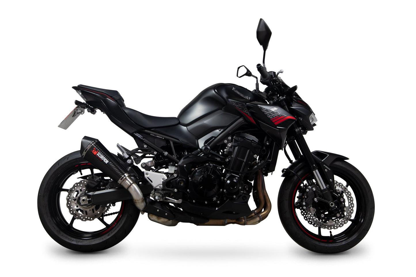 Kawasaki Z900 Serket Taper Slip-on - Carbon Fibre Sleeve. Does not fit US model. - Scorpion Exhaust