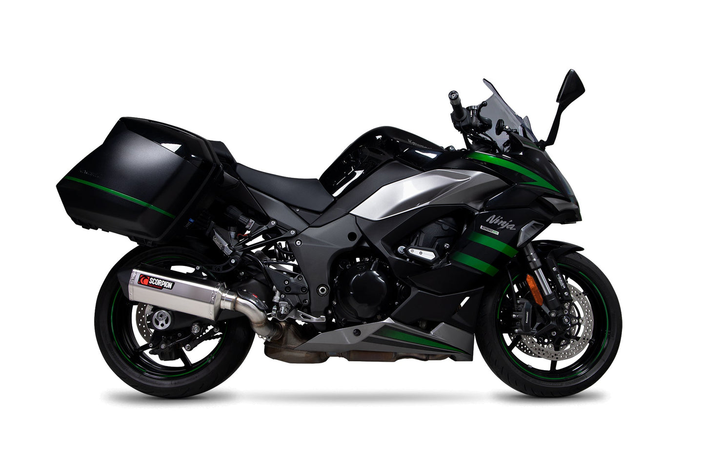 Kawasaki Ninja 1000 SX Serket Parallel Slip-on - Titanium Sleeve. Fits with panniers - Scorpion Exhaust