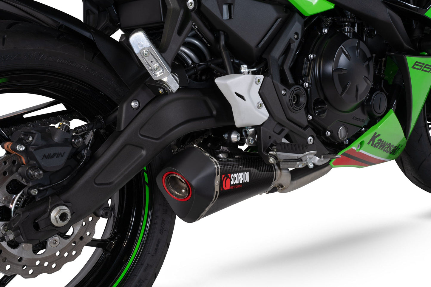 Kawasaki Ninja 650 Serket Taper Full System - Carbon Fibre Sleeve - Scorpion Exhaust