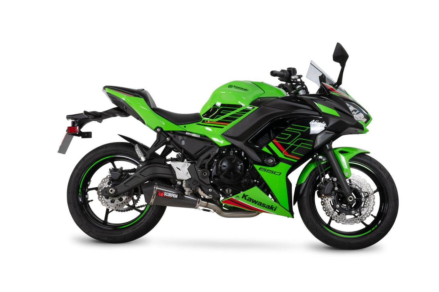 Kawasaki Ninja 650 Serket Taper Full System - Carbon Fibre Sleeve - Scorpion Exhaust