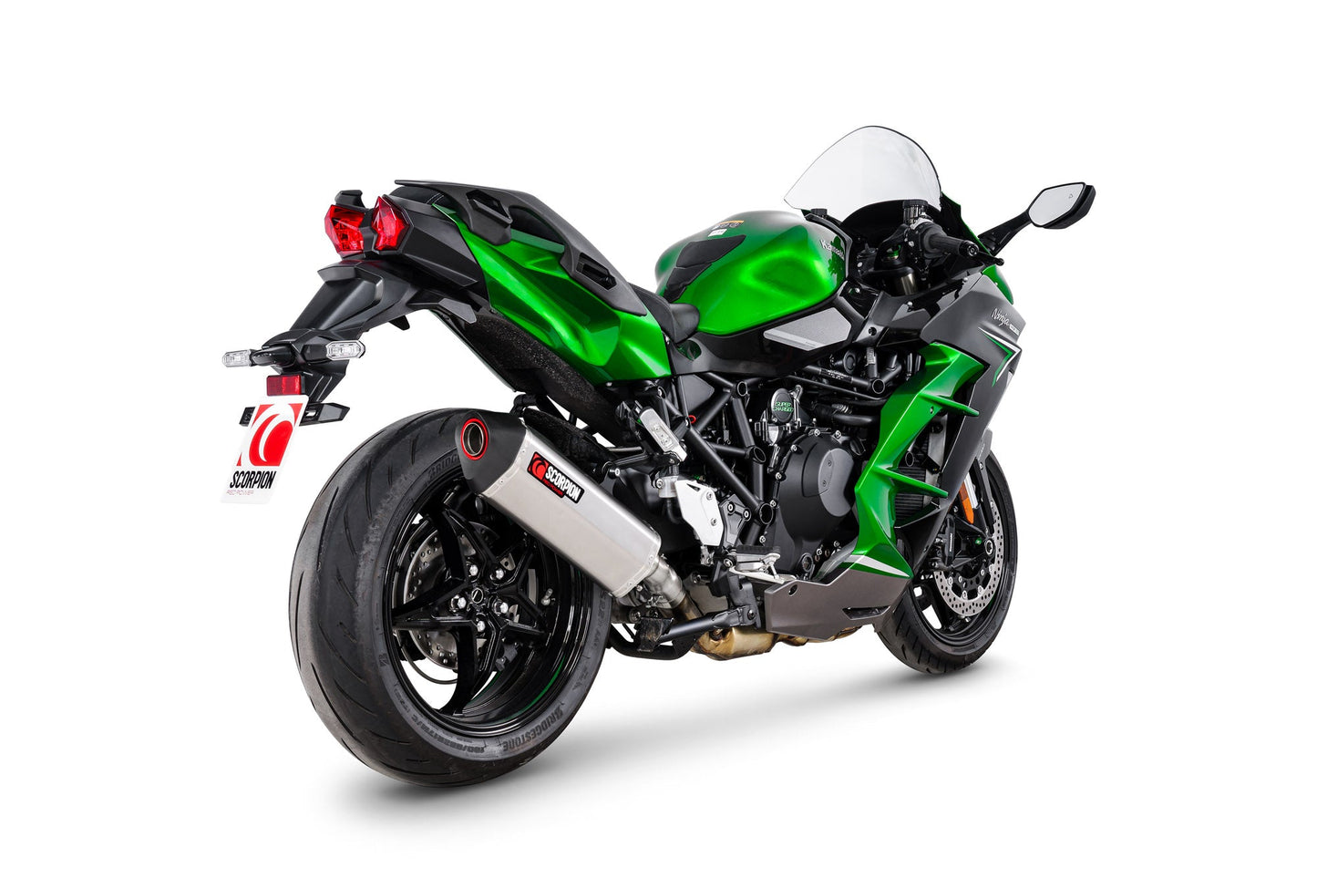 Kawasaki Ninja H2 SX Serket Parallel Slip-On - Titanium Sleeve - Scorpion Exhaust