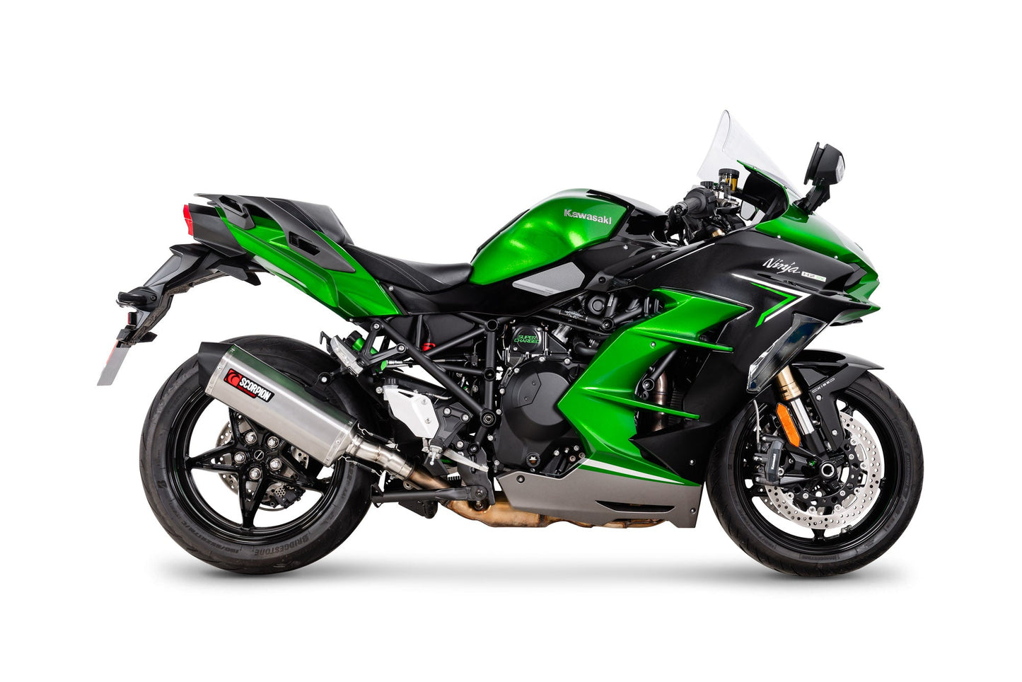 Kawasaki Ninja H2 SX Serket Parallel Slip-On - Titanium Sleeve - Scorpion Exhaust