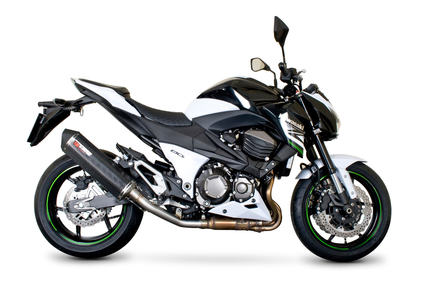 Kawasaki Z800 Serket Parallel Slip-on - Carbon Fibre Sleeve - Scorpion Exhaust