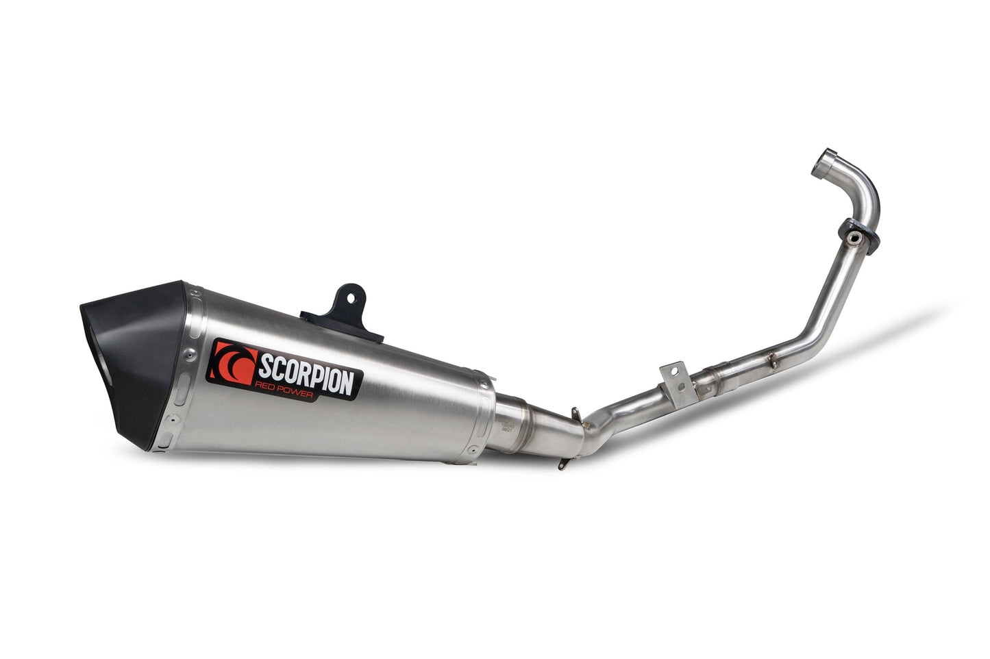 Keeway RKF 125 Euro 4 model Serket Taper Full System - Brushed Stainless Steel Sleeve - Scorpion Exhaust