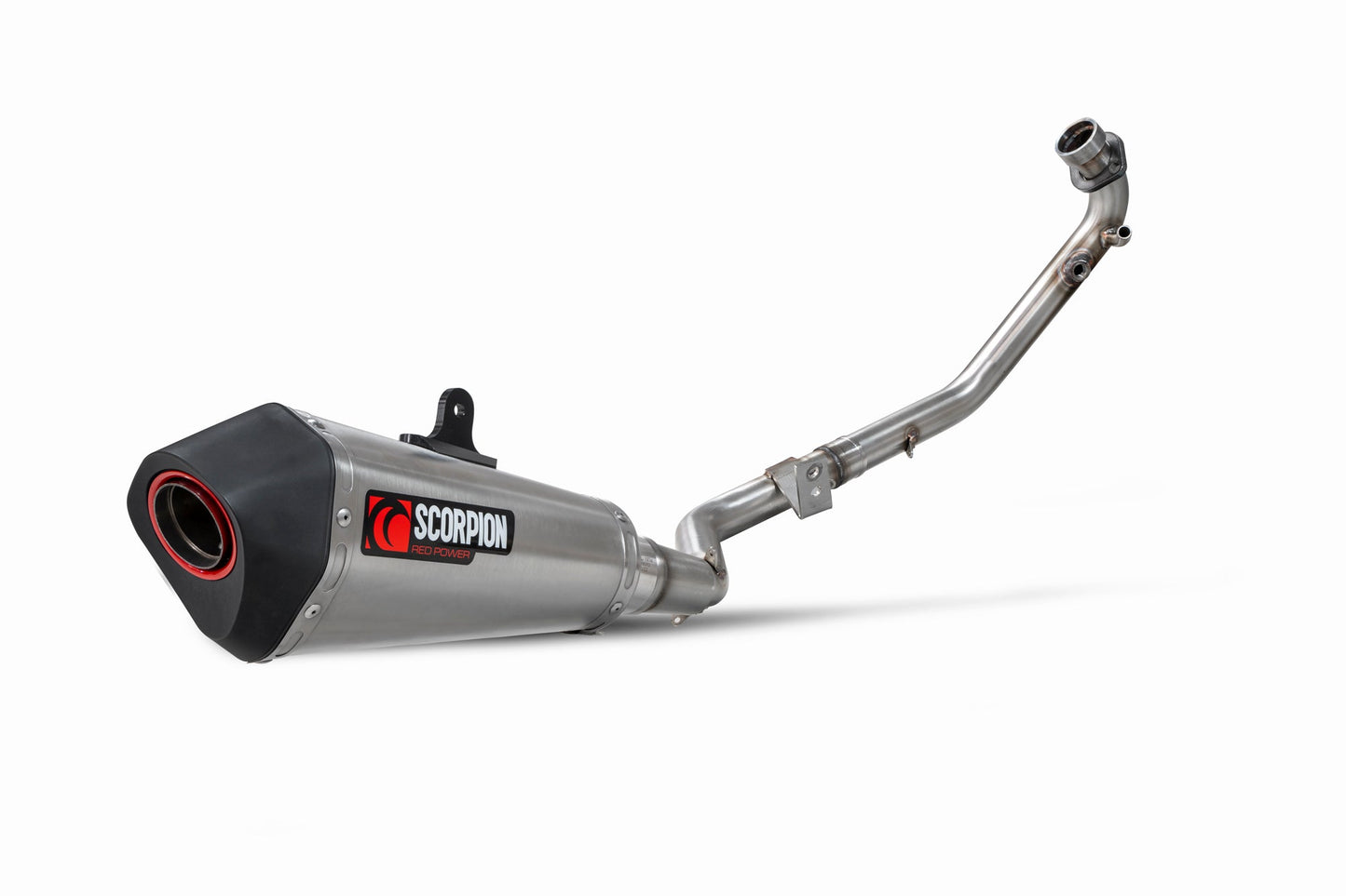 Keeway RKF 125 Euro 5 model Serket Taper Full System - Brushed Stainless Steel Sleeve - Scorpion Exhaust