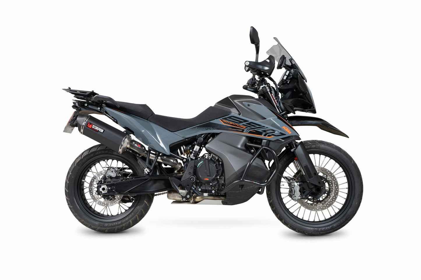 KTM Adventure 890 / Adventure 890 R Serket Parallel Slip-on - Black Ceramic Coated Sleeve - Scorpion Exhaust