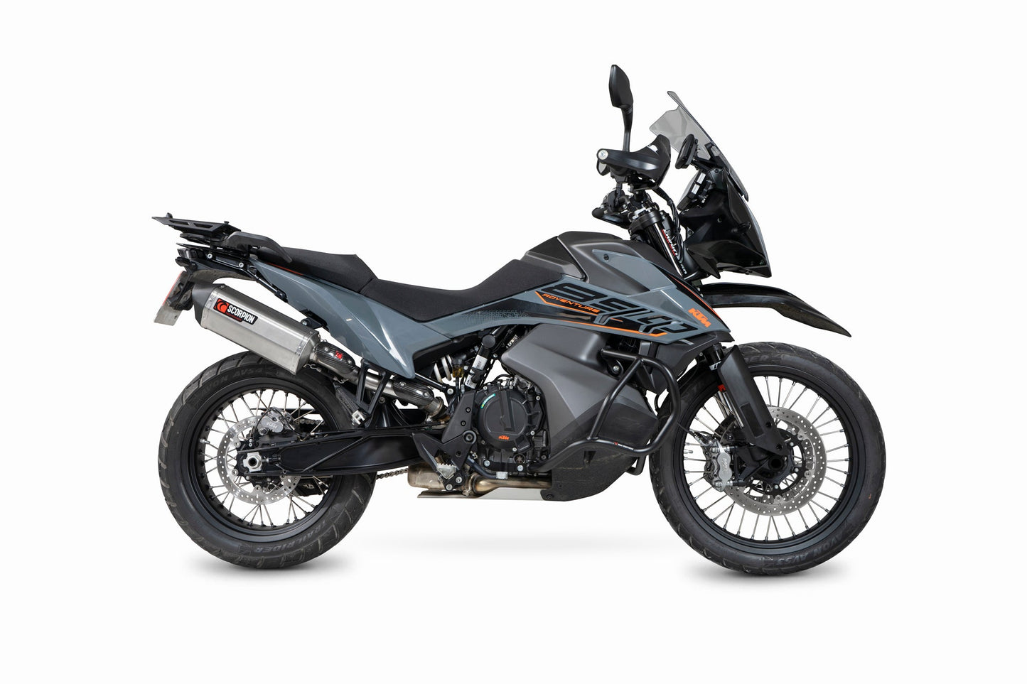 KTM Adventure 890 / Adventure 890 R Serket Parallel Slip-on - Stainless Steel Sleeve - Scorpion Exhaust