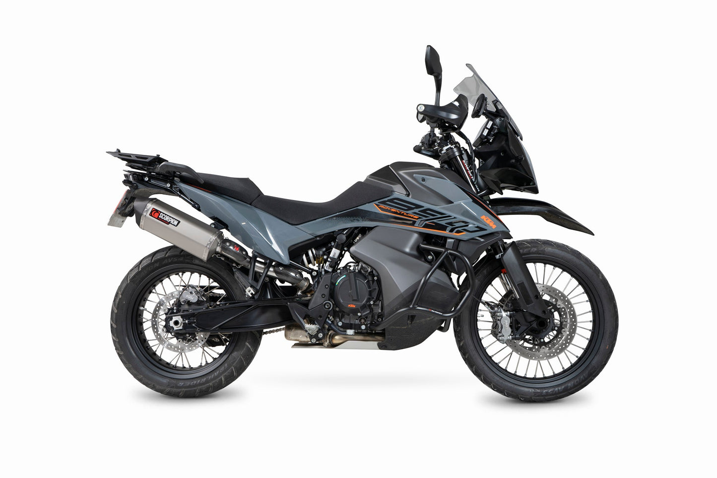 KTM Adventure 890 / Adventure 890 R Serket Parallel Slip-on - Titanium Sleeve - Scorpion Exhaust