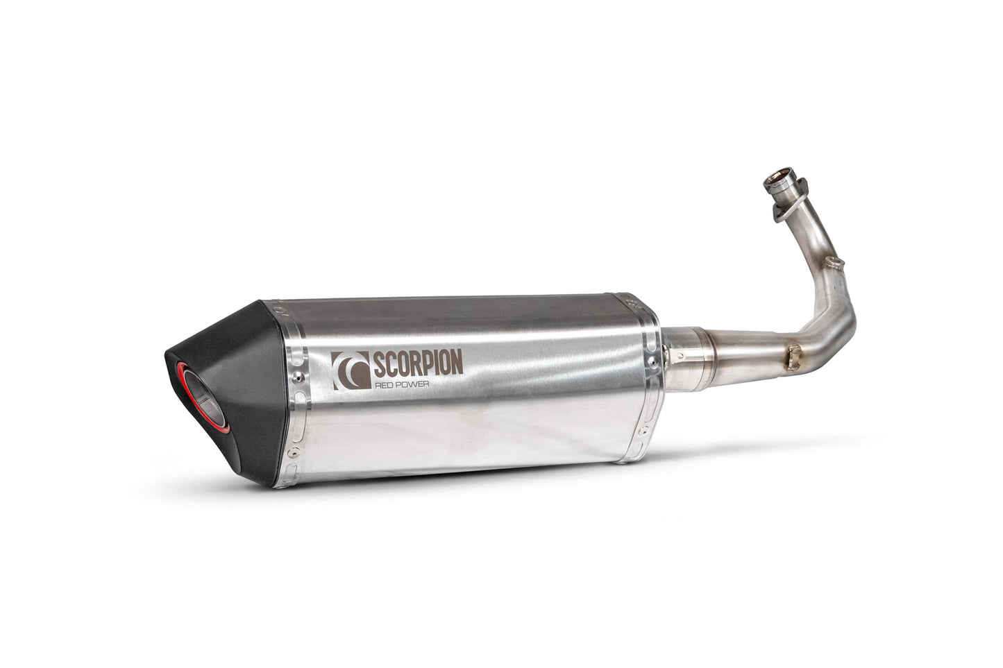 Lambretta V125 Special Serket Parallel Full System - Brushed Stainless Steel Sleeve - Scorpion Exhaust